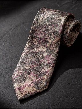 Vintage Daniel Hechter Paris Silk Tie – Abstract Print | Made in France